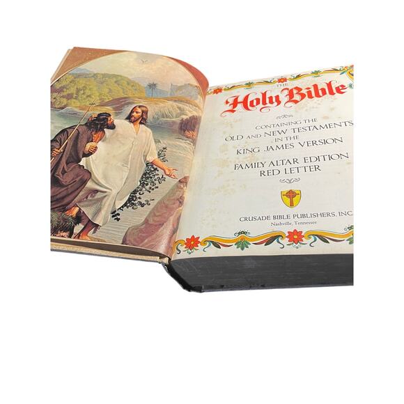 Holy Bible – KJV – 1950s–1970s – Unmarked – Family Edition – GUC - Illustrations - Picture 4 of 15